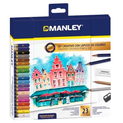 Afbeelding van Tekenset Manley 23 Onderdelen Multicolour