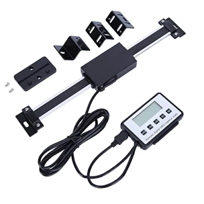 Afbeelding van Akozon Digitale afstandsschaal DRO Fern LCD Kit Afstandsbediening Lineaire Lezing Externe Ladder Schaal 0 150 mm 0,01 Aluminiumlegering voor freesmachines of draaimachines