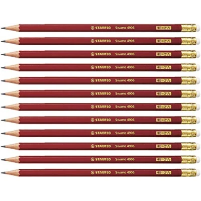 Afbeelding van Stabilo Potlood grafiet Swano 4906 HB met gumtip 12 stuks