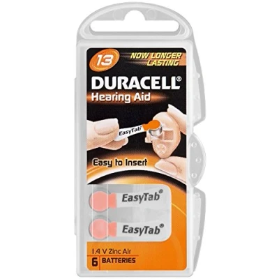 Afbeelding van Nr. 13 / Oranje 120 DURACELL EasyTab HearingAid DA gehoorbatterijen