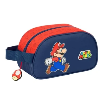 Afbeelding van Reistasje Super Mario Trick Rood Donkerblauw 26 x 15 12 cm