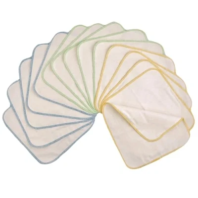 Image de avo + cado Lot de 15 gants toilette En flanelle coton bio Réutilisables Pour bébé remplacement des lingettes humides Multicolore / été