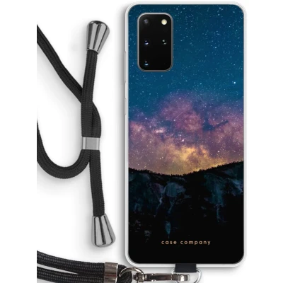 Afbeelding van Case Company® hoesje met Koord geschikt voor Samsung Galaxy S20 Plus Travel to space Telefoonhoesje Zwart Bescherming aan alle Kanten en Over de Schermrand