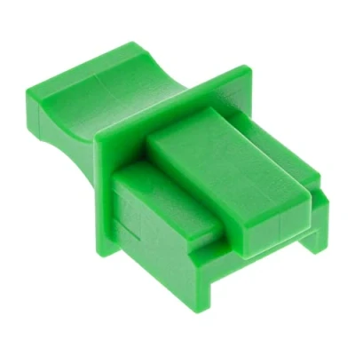 Afbeelding van RJ45 (m) afsluitcovers voor (v) poorten met platte greep 10 stuks / groen