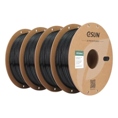 Afbeelding van eSUN PETG filament 1,75 mm, Basic filament, hoge sterkte, spoel 1 kg (2,2 lBS) 3D printerfilament voor printers (zwart 4 kg, kg)