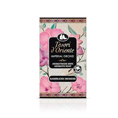 Afbeelding van Tesori d&#039;Oriente Vaste zeep &quot;Imperial Orchid&quot; 125 g aromatische handzeep met orchidee en oranjebloesem lichaams zintuigzeep
