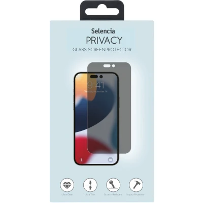 Afbeelding van Selencia Screenprotector Geschikt voor iPhone 14 Pro Max Privacy Tempered Glass Gehard Glas