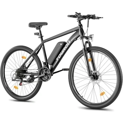 Afbeelding van Touroll U1 29 inch Off Road Tire elektrische MTB fiets met 250W motor, 36V 13Ah verwisselbare batterij, max 65km actieradius, Shimano 21 versnellingen schijfrem IPX4 waterdicht Zwart