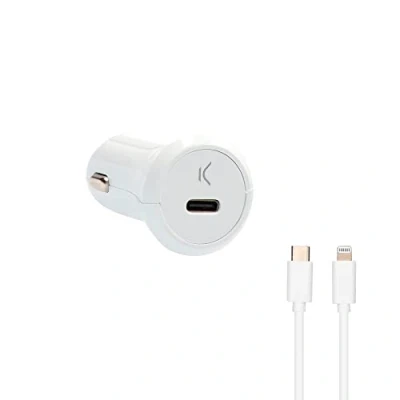 Afbeelding van USB Oplader voor Auto’s KSIX MFI 18W Wit