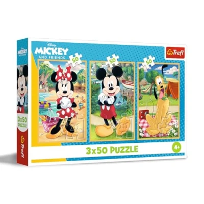 Afbeelding van Trefl Puzzle 3 x 50 Micky Maus (150 onderdelen)