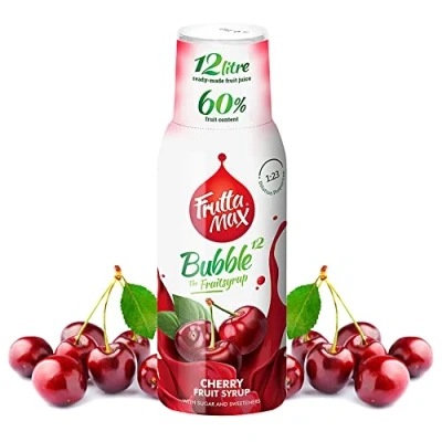 Afbeelding van FruttaMax Fruitsiroopconcentraat Minder suiker met 60% fruit geschikt voor 500 ml sodamachine (Kers)
