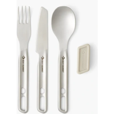 Afbeelding van Sea To Summit Detour Stainless Steel Bestekset 3 delig Zilver Bestek