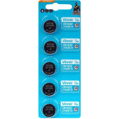 Afbeelding van 5 x CR1632 Lithium knoopcel batterijen