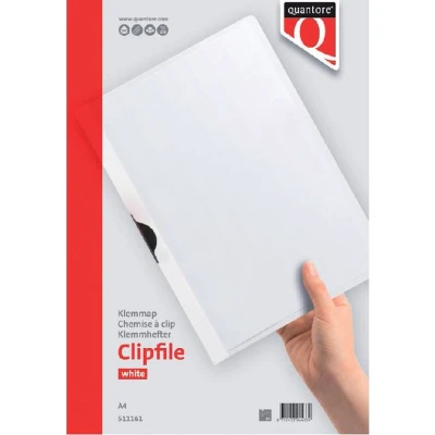 Afbeelding van 5 Witte klemmappen van Quantore