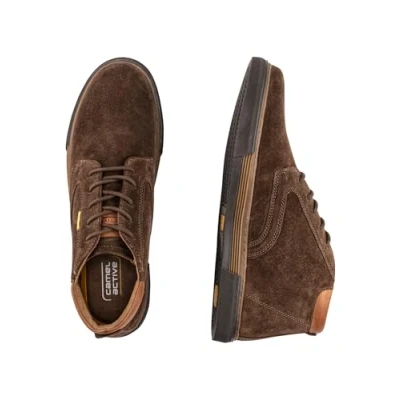 Afbeelding van camel active Beyland Bequemen Veterboots, Heren, Maat: 41, Dunkelbraun Leer
