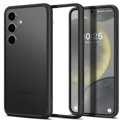 Image de Spigen Ultra Hybrid Coque de protection pour téléphone portable polycarbonate, polyuréthanne thermoplastique (TPU) noir mat Samsung Galaxy S24