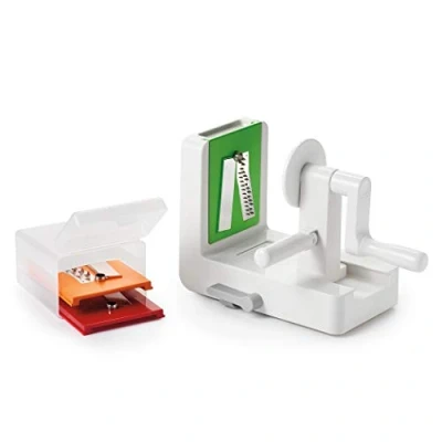 Afbeelding van OXO Good Grips spiraalsnijder van roestvrij staal, meerkleurig, wit, groen, oranje, rood, 20 x 13 cm