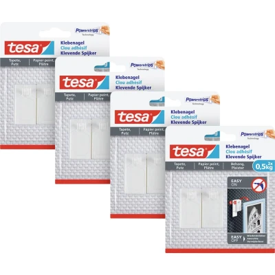 Afbeelding van tesa 77772 Klevende spijkers Wit Inhoud: 8 stuk(s)