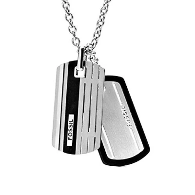 Afbeelding van Fossil Ketting silvercoloured, Heren, Maat: One Size, Silver coloured