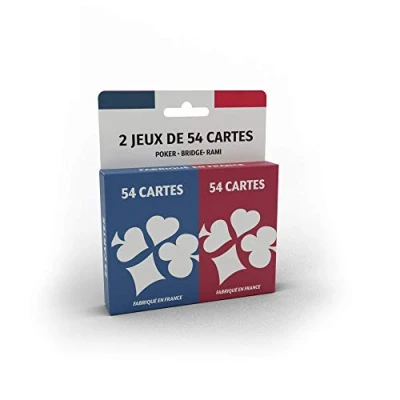 Image de La Ducale Cartamundi France Jeu de 2 x 54 Cartes Rami, Bridge et Poker