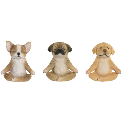 Afbeelding van Decoratieve figuren Home ESPRIT Bruin Hond 14,5 X 9,5 16 CM (3 Stuks)