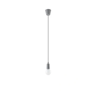 Afbeelding van Sollux LED hanglamp DIEGO 1 grijs voor woonkamer, slaapkamer, hal, kantoor, E27 SL.0575