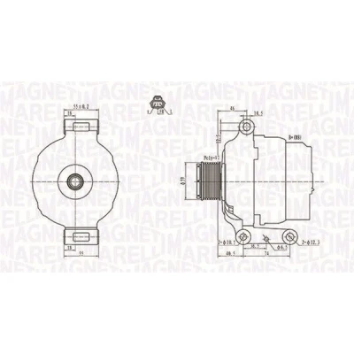 Afbeelding van MAGNETI MARELLI 063731639010 Dynamo / Alternator 12V 75A