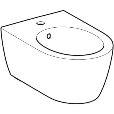 Afbeelding van Geberit iCon wandbidet gesloten EFF3 m/overloop wit
