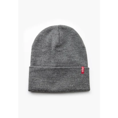 Afbeelding van Levi&#039;s Slouchy RED TAB Beanie Unisex Muts, Maat: One Size, Regular grey