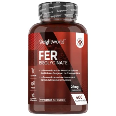 Afbeelding van WeightWorld IJzer tabletten 14 mg 400 voor 6 maanden met Bisglycinaat optimale opname