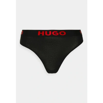 Afbeelding van HUGO BOSS dames String met logoband in de kleur Zwart, maat: XS
