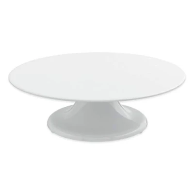 Afbeelding van Taartplateau Melamine Draaibaar Wit Ø32x10cm