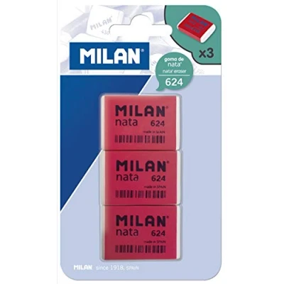 Image de Blister 3 gomme à effacer blanche Milán 430