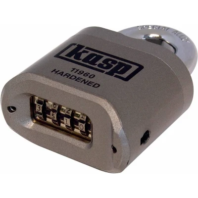 Afbeelding van Kasp K11960D Hangslot Verschillend sluitend Zilver Cijferslot
