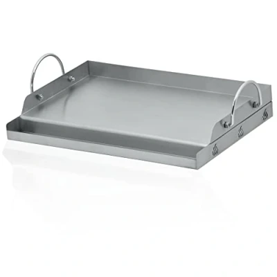 Afbeelding van BBQ Toro Grillplaat, roestvrijstaal, 51 x 32 cm, grillplaat geschikt voor Weber grill, rechthoekig, universeel, houtskool en gas
