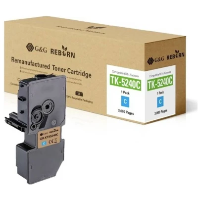 Afbeelding van G&amp;G Toner vervangt Kyocera TK 5240C Compatibel Cyaan 3000 bladzijden Reborn remanufactured 21305