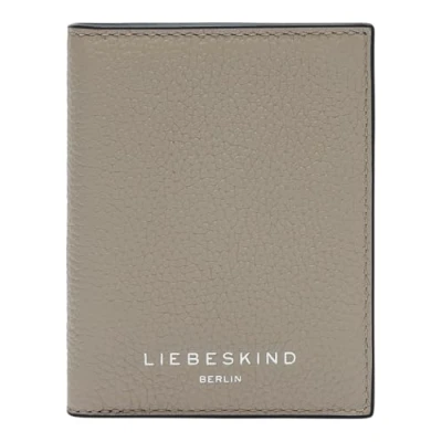 Afbeelding van LIEBESKIND BERLIN Leren Kaarthoes Hilla Small Pebble Arcie Card Etui Stone Beige