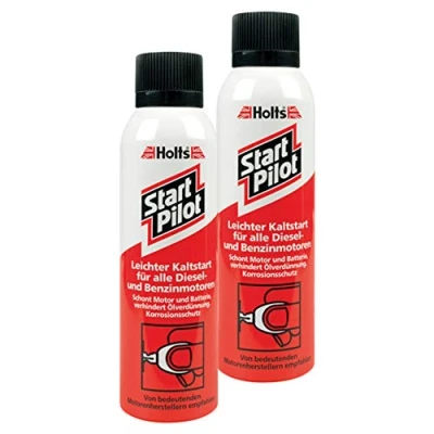 Afbeelding van Holts start Pilot 101129 Koudstartbommen voor koude dieselmotor motoraccessoires corrosiebescherming motorvriendelijk 200 ml 2 stuks