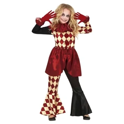Afbeelding van Fiestas Guirca Horror Clown meisjes (5 6 jaar) Halloween kostuum voor kinderen