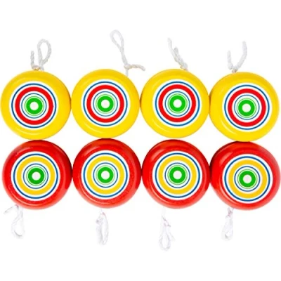 Afbeelding van Small Foot Houten Jojo Geel en Rood, Set van 8