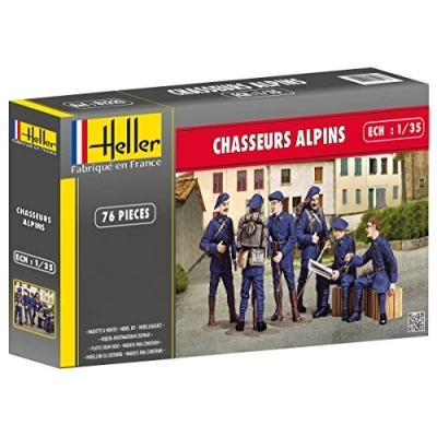 Afbeelding van 1:35 Heller 81223 French Mountain Troops Figuren Plastic Modelbouwpakket