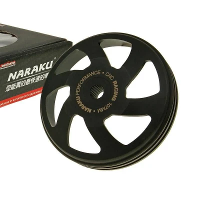 Afbeelding van Koppelingshuis Naraku CNC V.2 GY6, Honda, Kymco, Peugeot, Piaggio &amp; Vespa 107mm