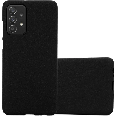 Afbeelding van Cadorabo Hoesje geschikt voor Samsung Galaxy A52 (4G / 5G) A52s in FROST ZWART Beschermhoes gemaakt van flexibel TPU silicone Case Cover