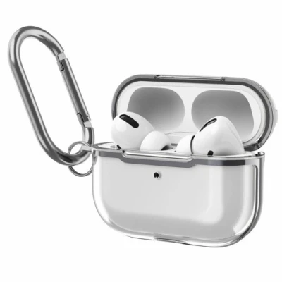 Afbeelding van AirPods Pro / 2 hoesje TPU Split series Transparant Zwart Optimale bescherming voor jouw