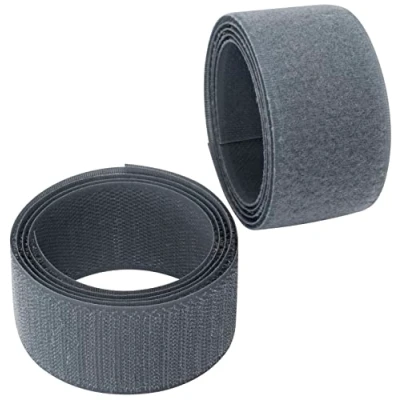 Afbeelding van AERZETIX C65996 Band/rol 40 mm 1 meter klittenband kabelorganizer/klem tasband voor kleding kleur: steengrijs in polyamide en polyester