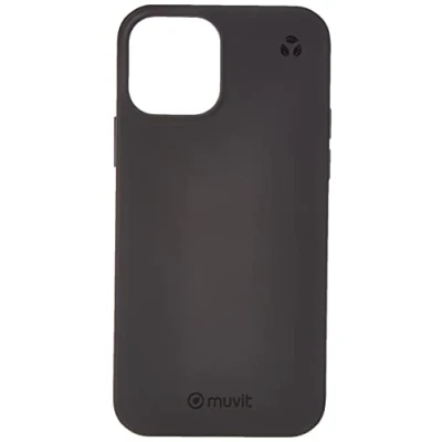Afbeelding van Muvit, Hoesje Geschikt voor Apple iPhone 12/12 Pro RECYCLETEK Zacht, Zwart