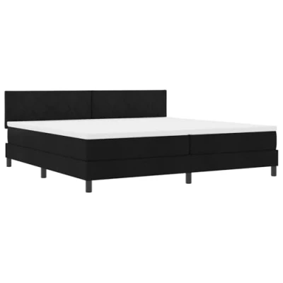 Afbeelding van vidaXL Boxspring Bed met Matras &amp; LED Zwart 200x200 cm Stof