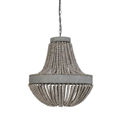 Afbeelding van Light &amp; Living Hanglamp Luna 51x51x63 Wit