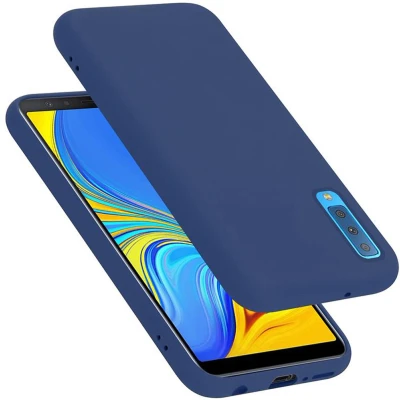 Afbeelding van Cadorabo Hoesje geschikt voor Samsung Galaxy A7 2018 in LIQUID BLAUW Beschermhoes gemaakt van flexibel TPU silicone Case Cover