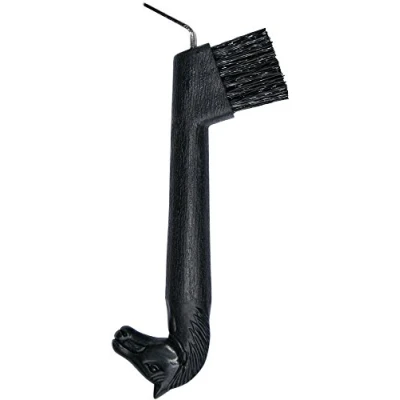 Afbeelding van Harry&#039;s Horse Hoevenkrabber/borstel Paardenhoofd Zwart